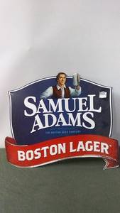 lot 223 image: Vintage Samuel Adams Boston Lager Beer Sign - Bar Decor