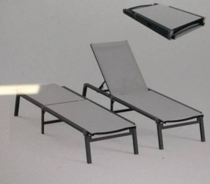 lot 45 image: Foldable Lounge Chair - Navy Blue