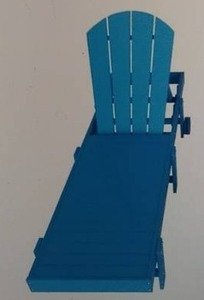 lot 48 image: Laguna Poly Reclining Chase Lounge - Pacific Blue