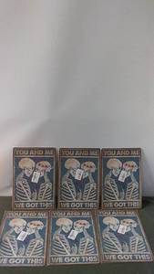 lot 218 image: Set of 6 Framed Art Prints featuring Skeleton Design