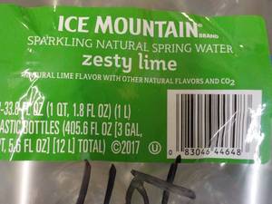 12 ct Ice Mountain Sparkling Water...