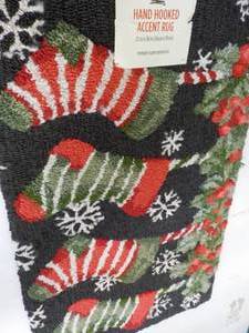 Hand Hooked Accent Holiday Floor Ma...