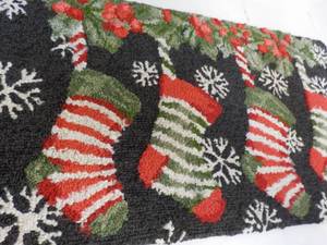 Hand Hooked Accent Holiday Floor Ma...