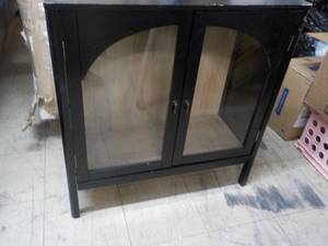 13 x 31 x 32 Black 2 Door Cabinet-...