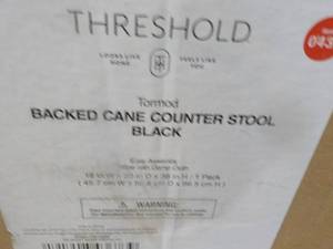 Threshold Backed Cane Counter Stool...