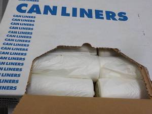 Case of 250 Clear Can Liners 33 gal...