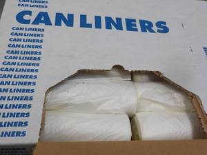 Case of 250 Clear Can Liners 33 gal...