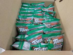 Case of Toms Cracklin Strips past...