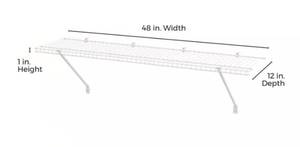 3 Everbilt Fixed Mount Shelf Kits - 48in
