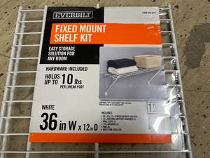 3 Everbilt Fixed Mount Shelf Kits - 36in