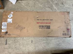 Gray Velvet Full Sized Bed Frame