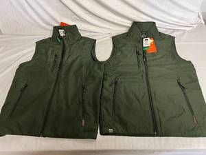 2 Green Storm Creek Shell Vests - Small