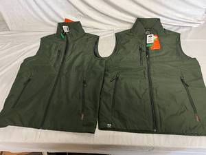 2 Green Storm Creek Shell Vests - Small