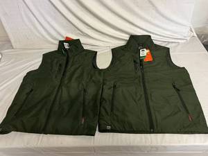 2 Green Storm Creek Shell Vests - Small