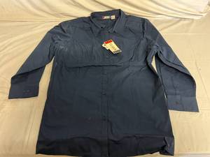 8 Navy Blue Long Sleeve Work Shirts