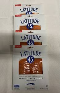 D.  4x 4oz 45 Latitude 45 Smoke Roasted Atlantic Salmon-Ready to Eat