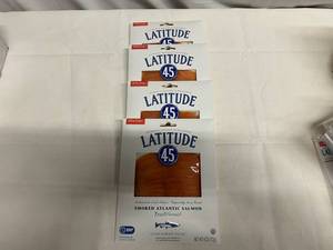 D. 4x 4oz 45 Latitude 45 Smoked Atlantic Salmon Slice & Ready to Eat