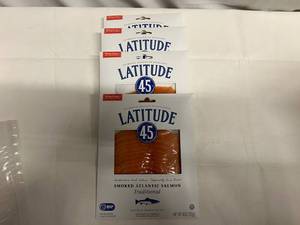 D. 4x 4oz 45 Latitude 45 Smoked Atlantic Salmon Slice & Ready to Eat
