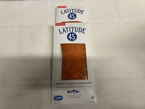 A. 2x 8oz Latitude 45 Smoked Atlantic Salmon-Sliced & Ready to Eat