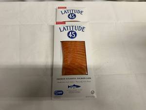 A. 2x 8oz Latitude 45 Smoked Atlantic Salmon-Sliced & Ready to Eat