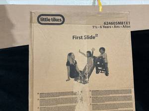 lot 401 image: Little Tikes First Slip and Slide, Easy Set Up Playset, Indoor Outdoor Backyard, Easy to Store, Toy for Toddler, Kids, 18 Months