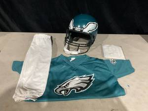 lot 408 image: Franklin Sports NFL Youth Football Uniform Set for Boys & Girls- Eagles