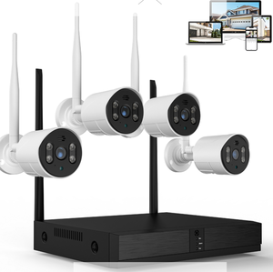lot 62 image: TOPVISION Security Camera System Wireless, 8CH 3MP NVR Home Security System, 4pcs