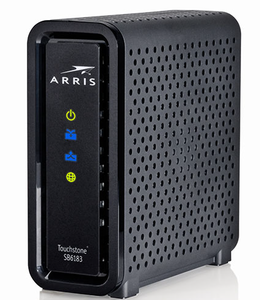 lot 242 image: ARRIS SB6183 SURFboard - 16x4 SB6183 DOCSIS 3.0 Cable Modem - Touchstone Black SB6183