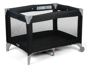lot 245 image: Cosco Kids Funsport Portable Compact Baby Play Yard with Carry Bag, Noir Dot