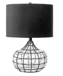 lot 44 image: nuLOOM Black OnOff Switch Table Lamp with Fabric Shade