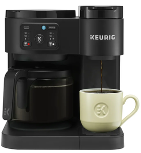 lot 69 image: Keurig K-Duo Essentials, Hot & Iced Single-Serve K-Cup Pod Coffee Maker & Carafe, Black
