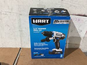 lot 85 image: HART 20-Volt Cordless 12 Hammer Drill Kit