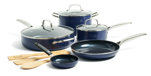 lot 91 image: 11PCS Blue Diamond, Blue Limited Edition Nonstick Ceramic Cookware Set