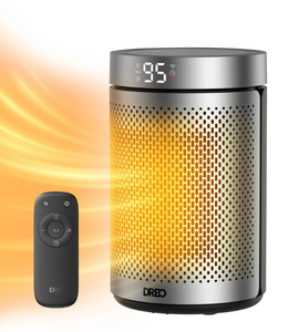 lot 231 image: LOT OF 2 DREO 10 Portable Space Heater with Remote, PTC Ceramic Electric Heater for Bedroom with Thermostat