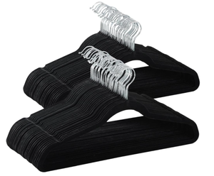 lot 353 image: 80PCS Yaheetech Non Slip Velvet Hangers Heavy Duty Suit Hangers Flocked Coat Suit Hangers
