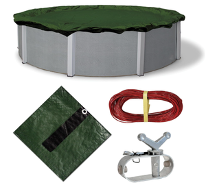 lot 355 image: Blue Wave BWC801 Silver 12-Year 15 Round Above Ground Pool Winter Cover
