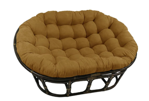 lot 362 image: Blazing Needles Solid Micro Suede Double Papasan CUSHION