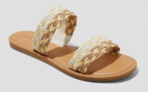 lot 367 image: LOT OF 2 Universal Thread Womens Anita Two-band Slide Sandals