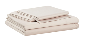 lot 530 image: Allswell Soft & Silky 4-Piece Cream Glaze Viscose from Bamboo Sateen Bed Sheet Set, Queen