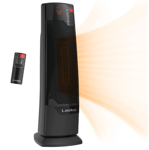 lot 532 image: Lasko 22 1500W Oscillating Ceramic Tower Space Heater with Remote