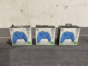 lot 152 image: LOT OF 3 PowerA Wired Controller For Xbox Series XS - Black, Gamepad, Video Game Controller Works with Xbox One