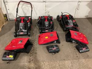 lot 448 image: Hyper Tough 40V Cordless 16-in. Walk Behind Lawn Mower, 24.0Ah Battery and Quick Charger Included
