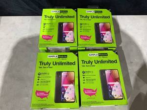 lot 458 image: LOT of 4 Simple Mobile Cell Phones