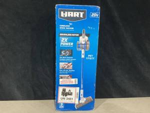 lot 469 image: HART 20-Volt Cordless Stick Vacuum Kit, (1) 4.0Ah Lithium-Ion Battery