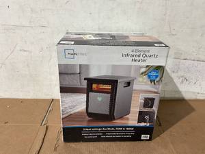 lot 255 image: Mainstays 1500W Electric 4-Element Infrared Cabinet Space Heater for Indoor