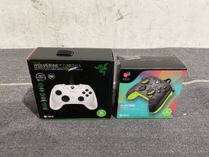 lot 155 image: LOT OF 2 Xbox Wired Controllers