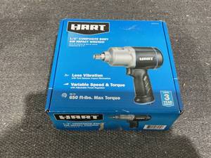 lot 161 image: HART 12 Composite Body Air Impact Wrench, Powerful Twin-hammer Impact Mechanism