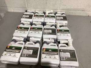 lot 556 image: LOT OF 12 Turf Titan Thatch Buster, Hose End Liquid Lawn Aerator & Dethatcher 32oz, Covers 6000 sq ft