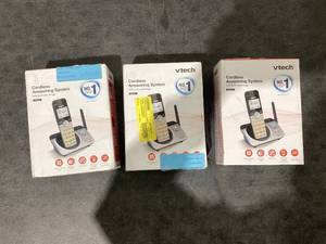 lot 696 image: LOT OF 3 VTech CS5229 DECT 6.0 Extended Range Cordless Phone with Answering System