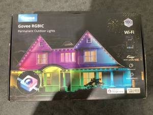 lot 702 image: LOT OF 2 Govee 100ft RGBIC Permanent Outdoor LED Lights IP67 Waterproof String lights for Party, Game Day